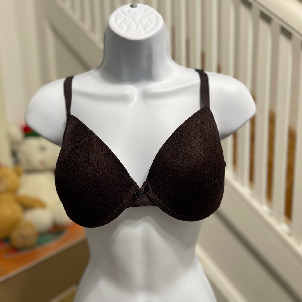 NWOT Women’s Size 38C Primark Microfiber Lace Bra In Coffee Color